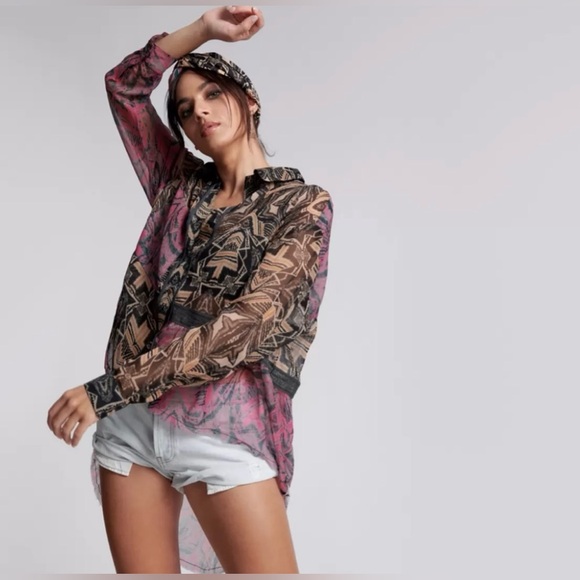 One Teaspoon Kaleidoscope Lunar Top - Picture 3 of 7